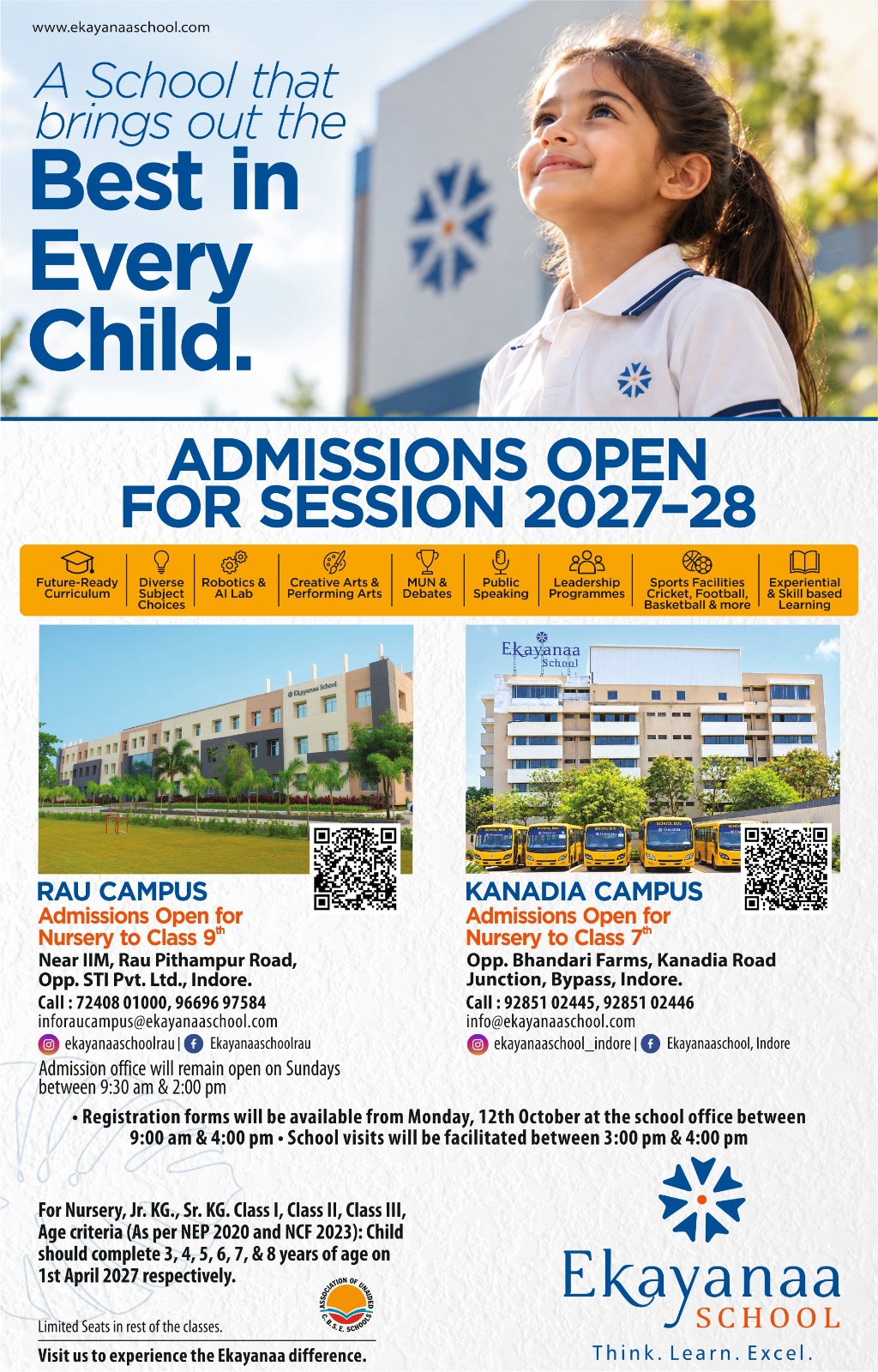 Ekayanaa Schools Admissions